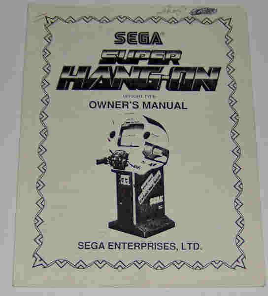 (image for) Sega / Gremlin Super Hang-On Upright Type Owner's Manual - Click Image to Close